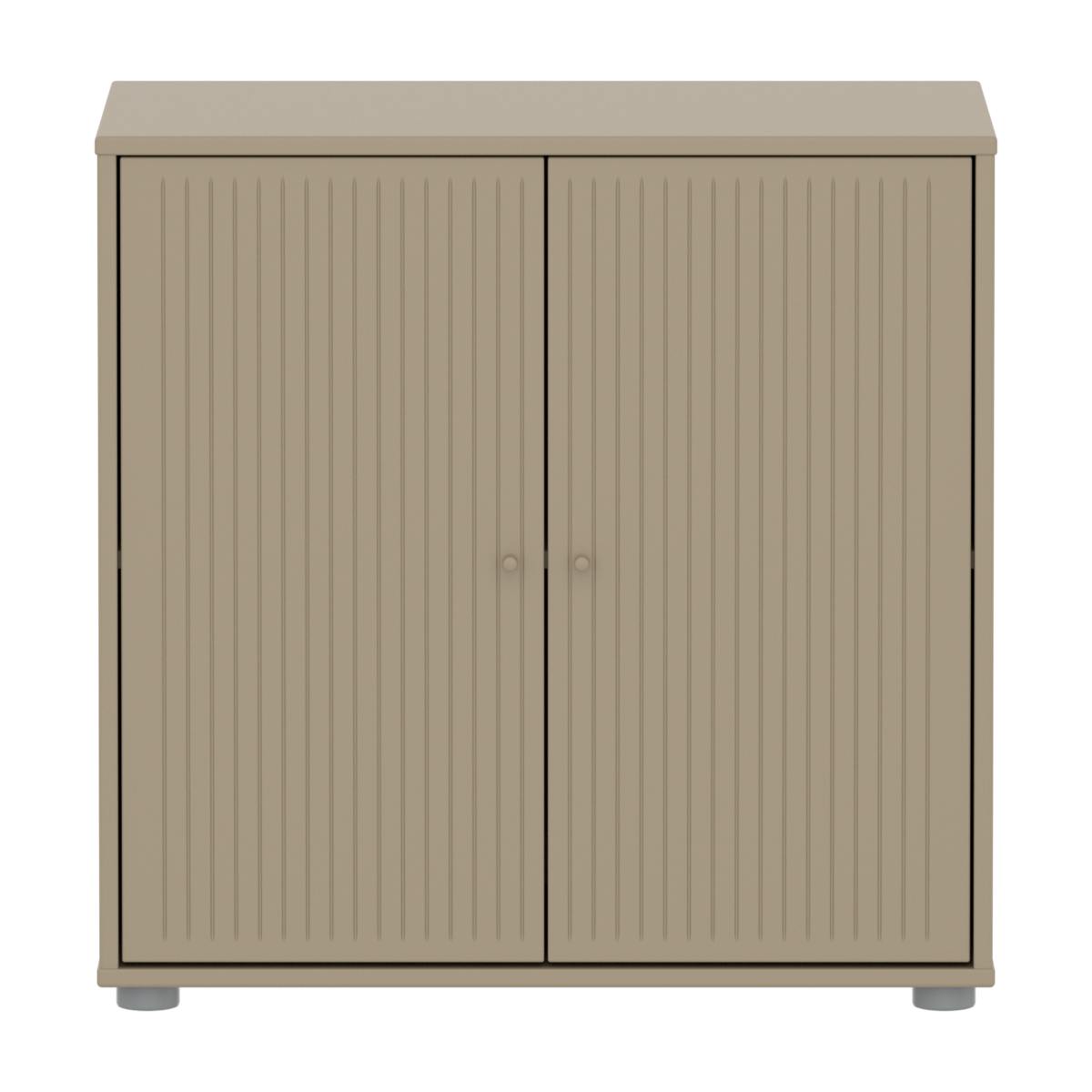 Kleiderschrank 2 Türen Rillen SAGA Flexa Hafer hellgrau