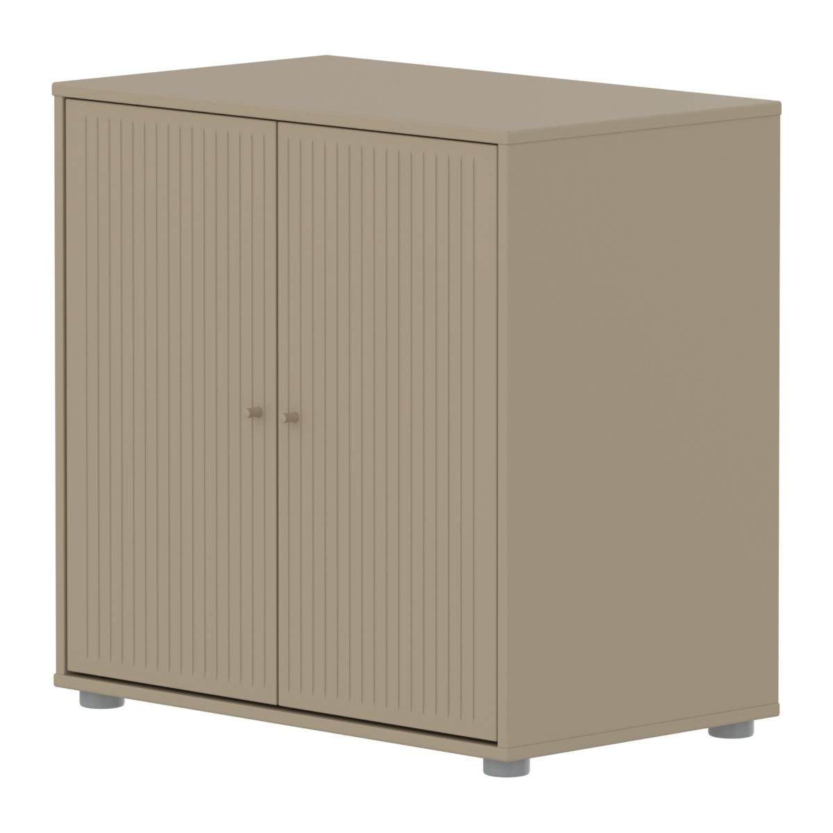 Kleiderschrank 2 Türen Rillen SAGA Flexa Hafer hellgrau