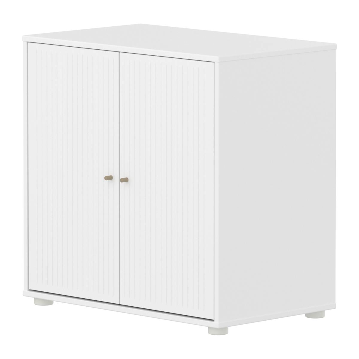 Kleiderschrank 2 Türen Rillen SAGA Flexa weiß oat