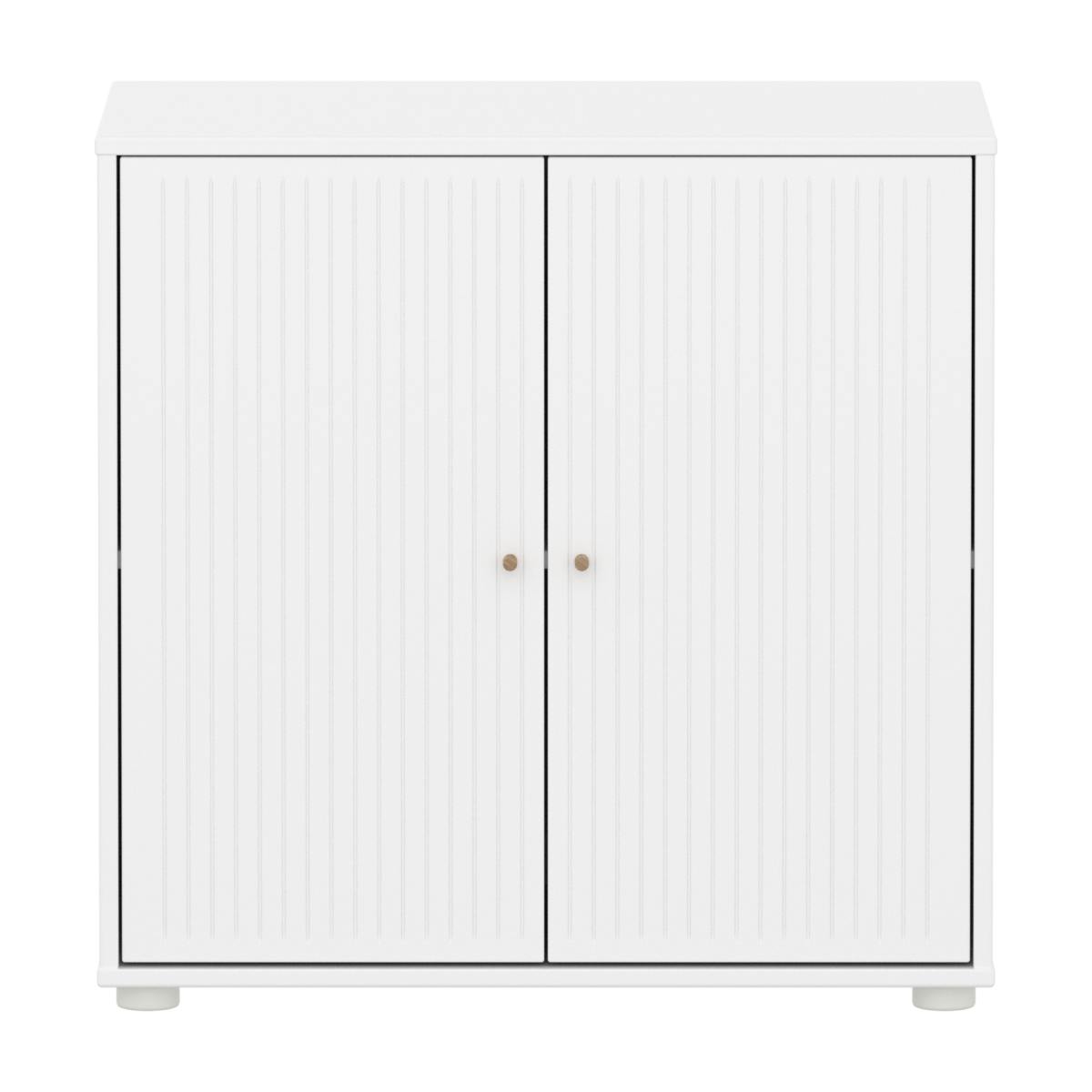 Kleiderschrank 2 Türen Rillen SAGA Flexa weiß oat