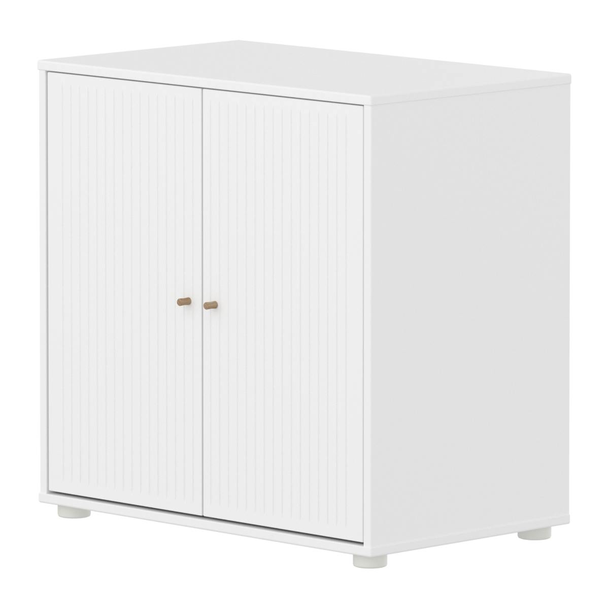 Kleiderschrank 2 Türen Rillen SAGA Flexa weiß oat