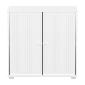 Kleiderschrank 2 Türen Rillen SAGA Flexa weiß