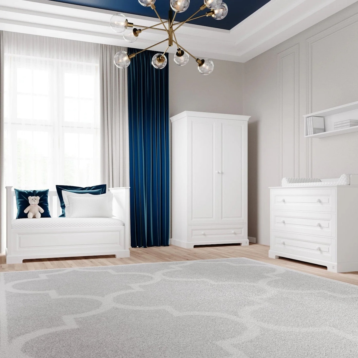 Kleiderschrank 2 Türen ROYAL Schublade Lui e Lei