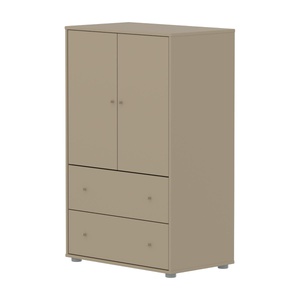 Kleiderschrank 2 Türen und 2 Schubladen SAGA Flexa Hafer hellgrau