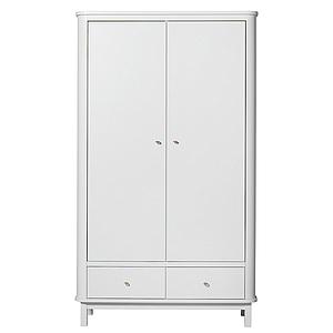 Kleiderschrank 2 Türen WOOD Oliver Furniture weiß