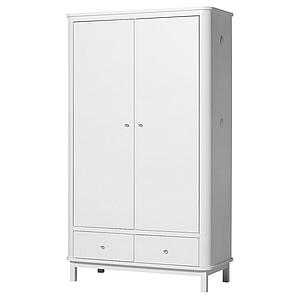 Kleiderschrank 2 Türen WOOD Oliver Furniture weiß