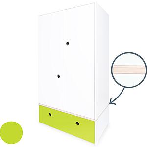 Kleiderschrank 2-türig COLORFLEX Schublade lime 