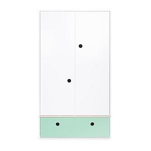 Kleiderschrank 2-türig COLORFLEX Schublade mint 