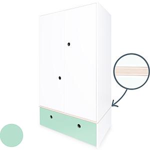 Kleiderschrank 2-türig COLORFLEX Schublade mint 