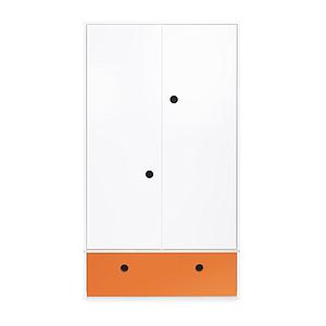 Kleiderschrank 2-türig COLORFLEX Schublade pure orange 