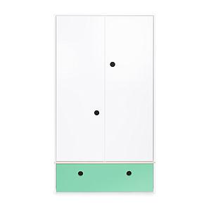 Kleiderschrank 2-türig COLORFLEX Schublade sea foam 