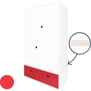 Kleiderschrank 2-türig COLORFLEX Schublade true red 