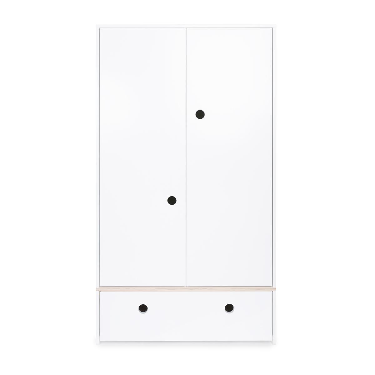 Kleiderschrank 2-türig COLORFLEX Schublade white 