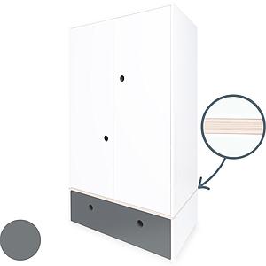 Kleiderschrank 2-türig COLORFLEX space grey