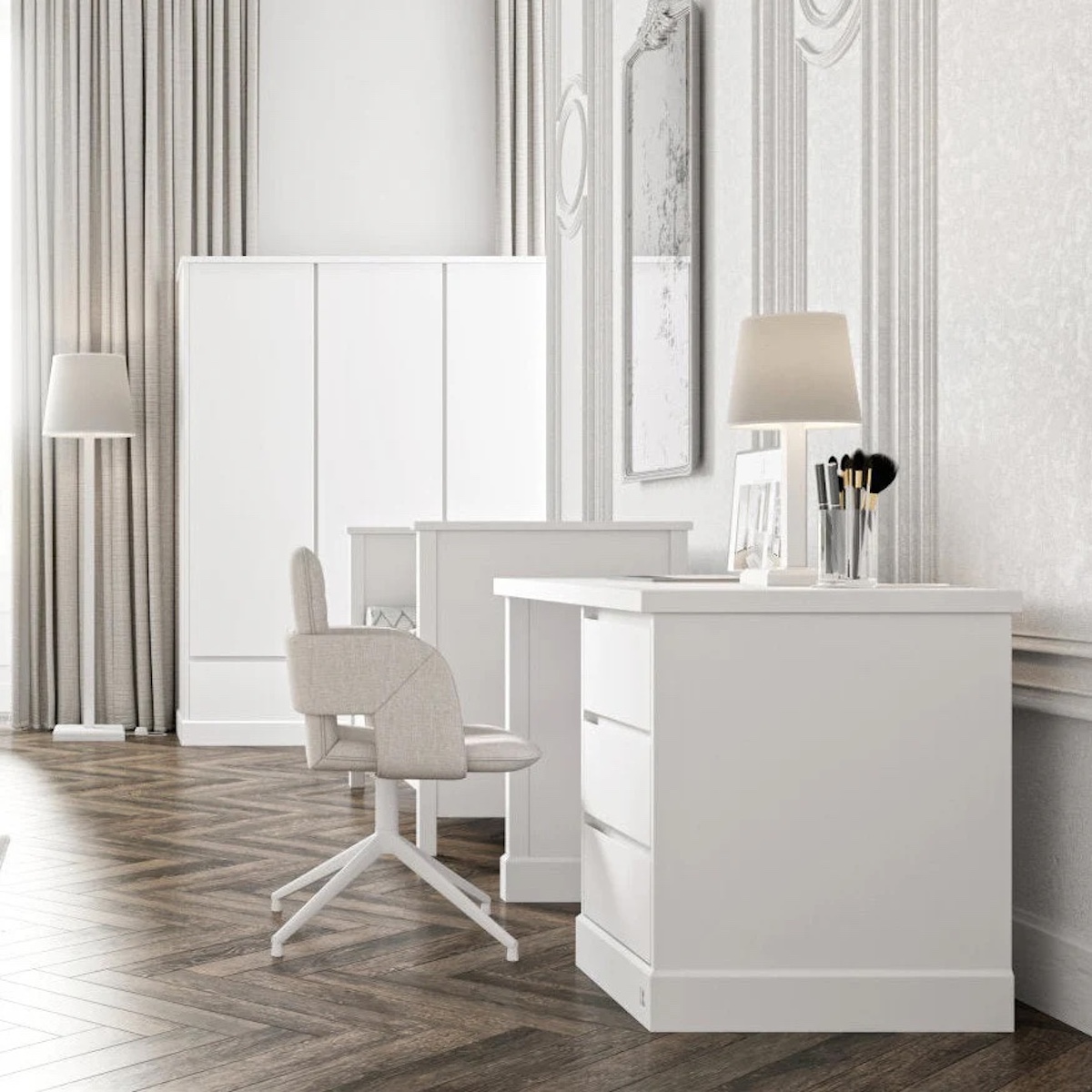 Kleiderschrank 3 Türen PRESTIGE 3 Schubladen Lui e Lei