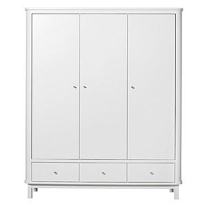 Kleiderschrank 3 Türen WOOD Oliver Furniture weiß