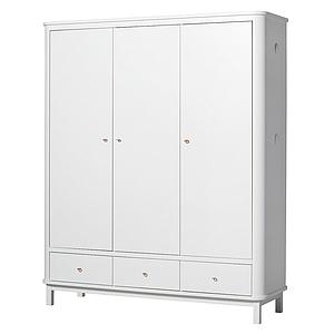 Kleiderschrank 3 Türen WOOD Oliver Furniture weiß