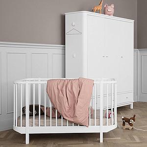 Kleiderschrank 3 Türen WOOD Oliver Furniture weiß