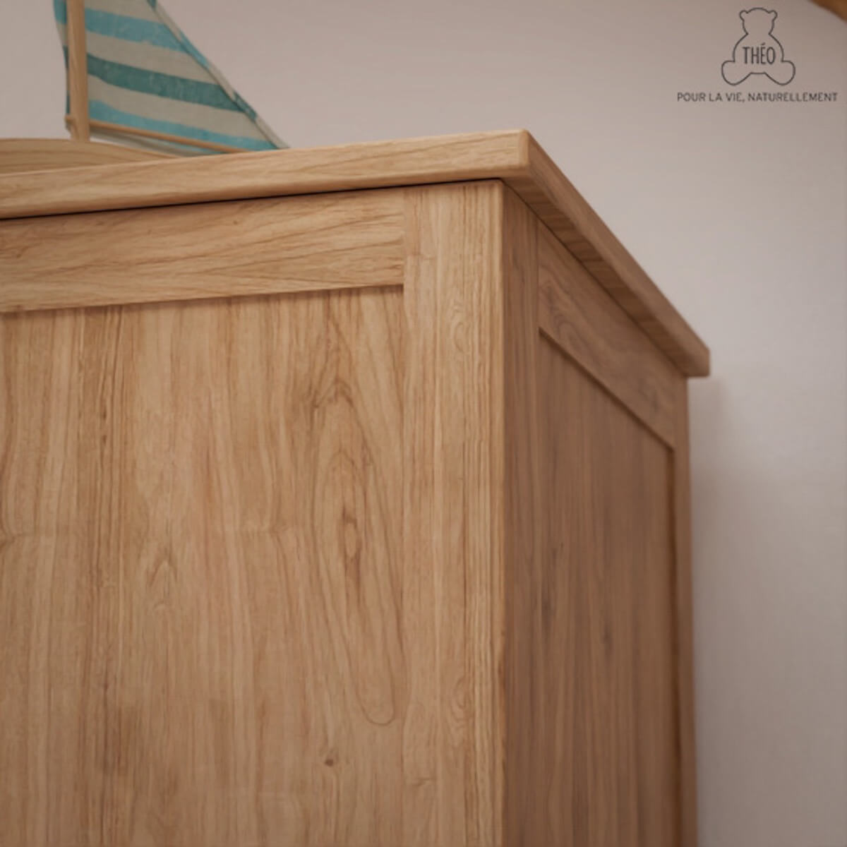 Kleiderschrank 92,6x52x175cm NAMI HOLZ Theo Bebe natürlich