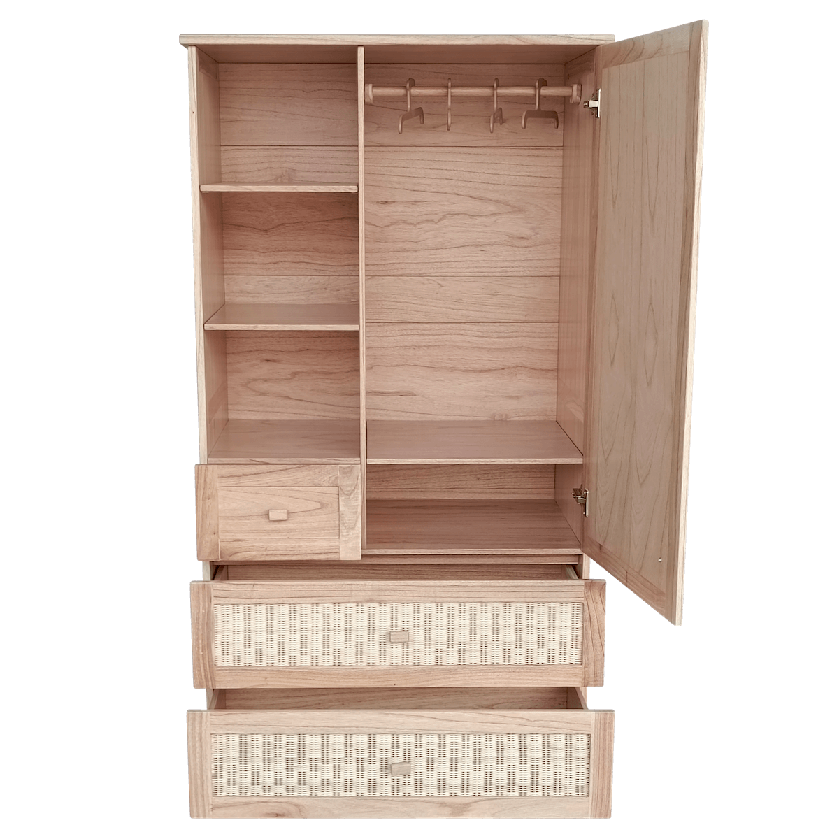 Kleiderschrank 93,6x52x86,5cm MARELIA HOLZ Theo Bebe natürlich