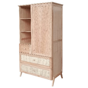 Kleiderschrank 93,6x52x86,5cm MARELIA HOLZ Theo Bebe natürlich