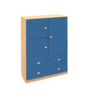 Kleiderschrank 93x113cm DESTYLE de Breuyn natur dunkelblau