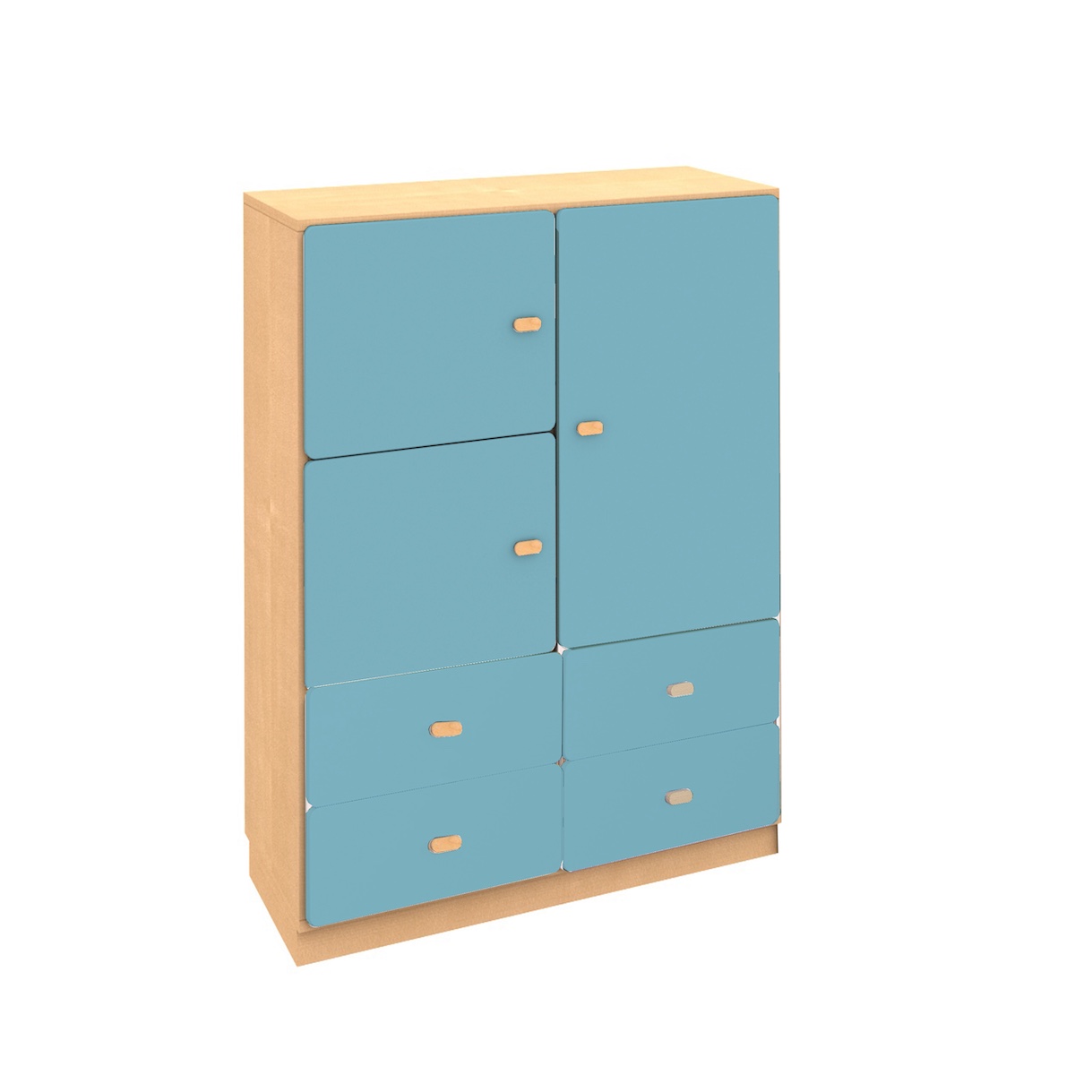 Kleiderschrank 93x113cm DESTYLE de Breuyn naturblau