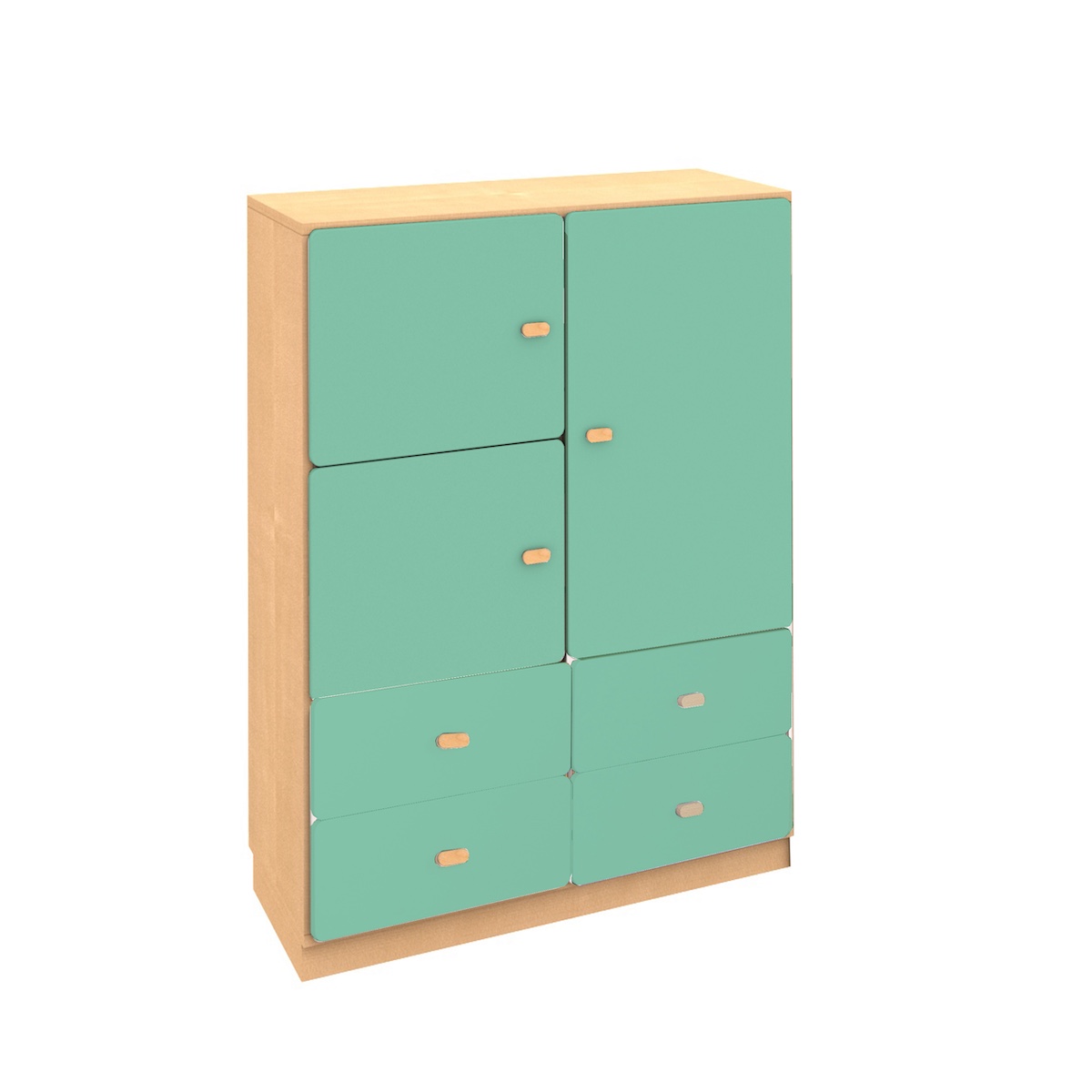 Kleiderschrank 93x113cm DESTYLE de Breuyn naturgrün