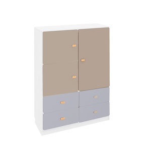 Kleiderschrank 93x113cm DESTYLE de Breuyn weiß hellgrau grau