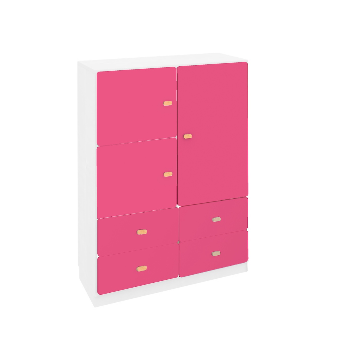 Kleiderschrank 93x113cm DESTYLE de Breuyn weiß rosa