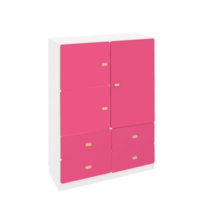 Kleiderschrank 93x113cm DESTYLE de Breuyn weiß rosa