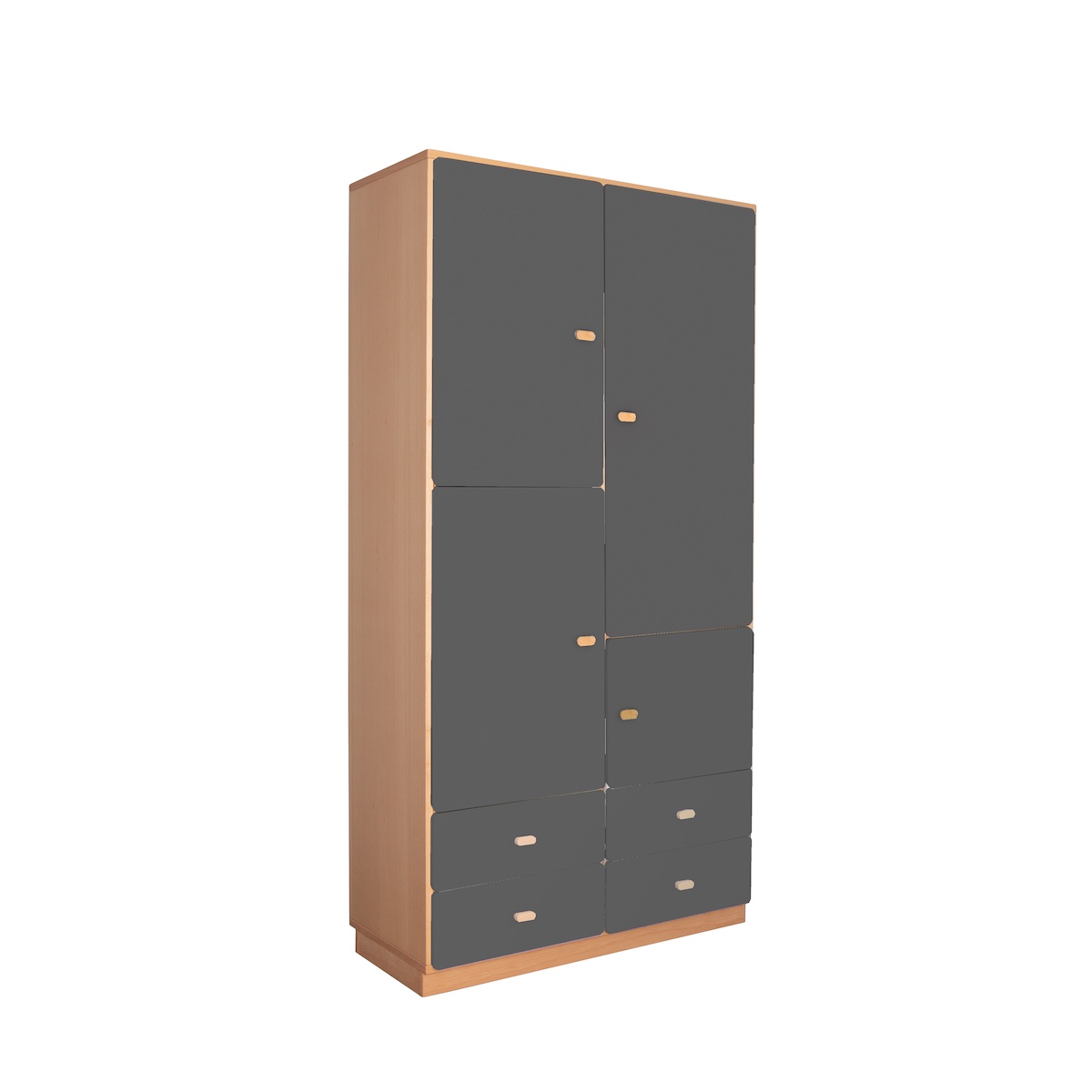 Kleiderschrank 93x184cm DESTYLE de Breuyn natur anthrazit