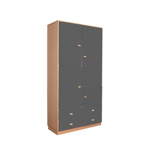 Kleiderschrank 93x184cm DESTYLE de Breuyn natur anthrazit