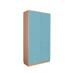 Kleiderschrank 93x184cm DESTYLE de Breuyn naturblau