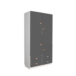 Kleiderschrank 93x184cm DESTYLE de Breuyn weiß anthrazitrot
