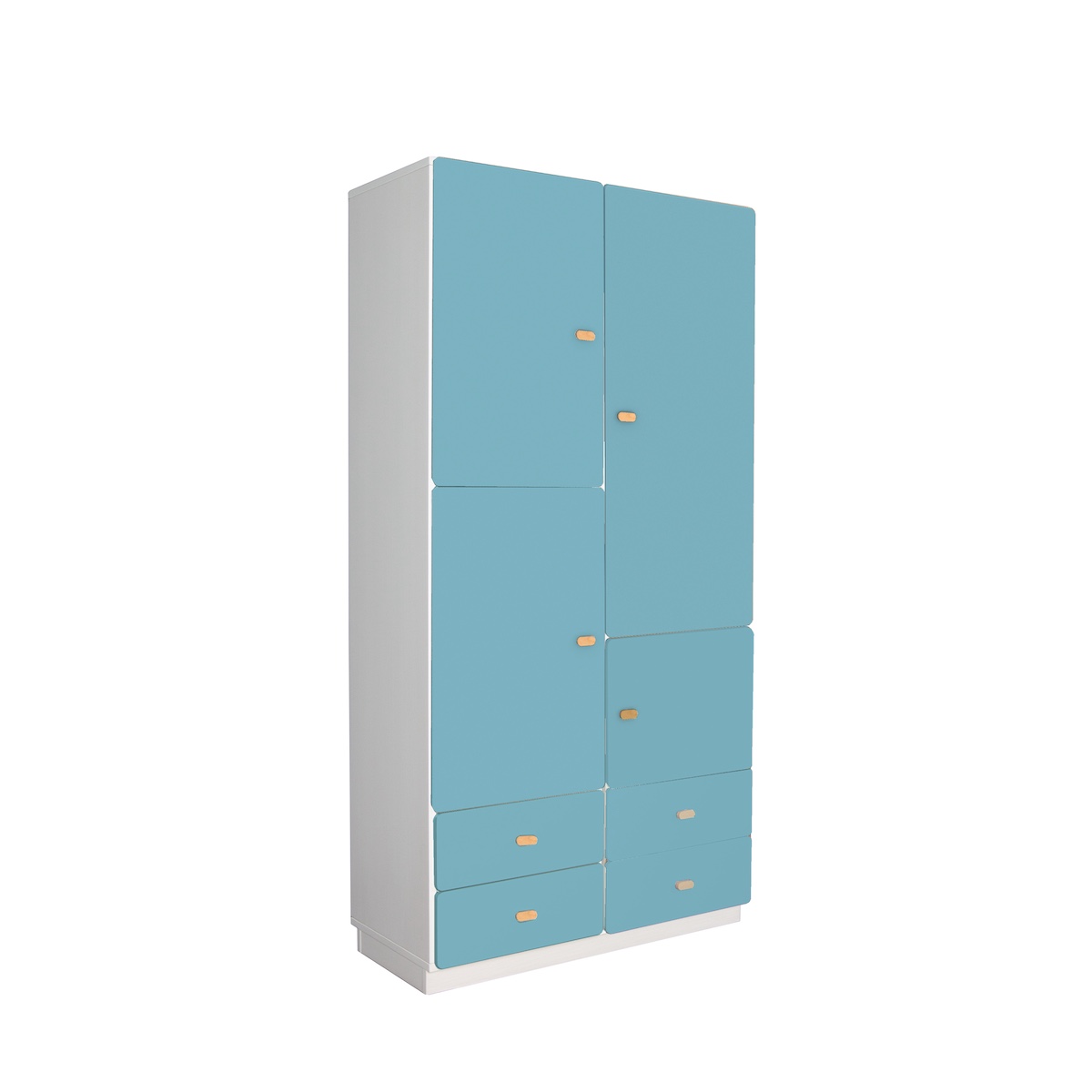 Kleiderschrank 93x184cm DESTYLE de Breuyn weiß blau