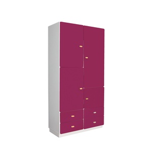Kleiderschrank 93x184cm DESTYLE de Breuyn weiß pflaume
