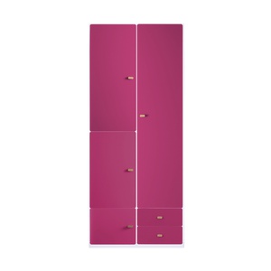 Kleiderschrank 93x218cm <b>DESTYLE de Breuyn</b> weiß pflaume