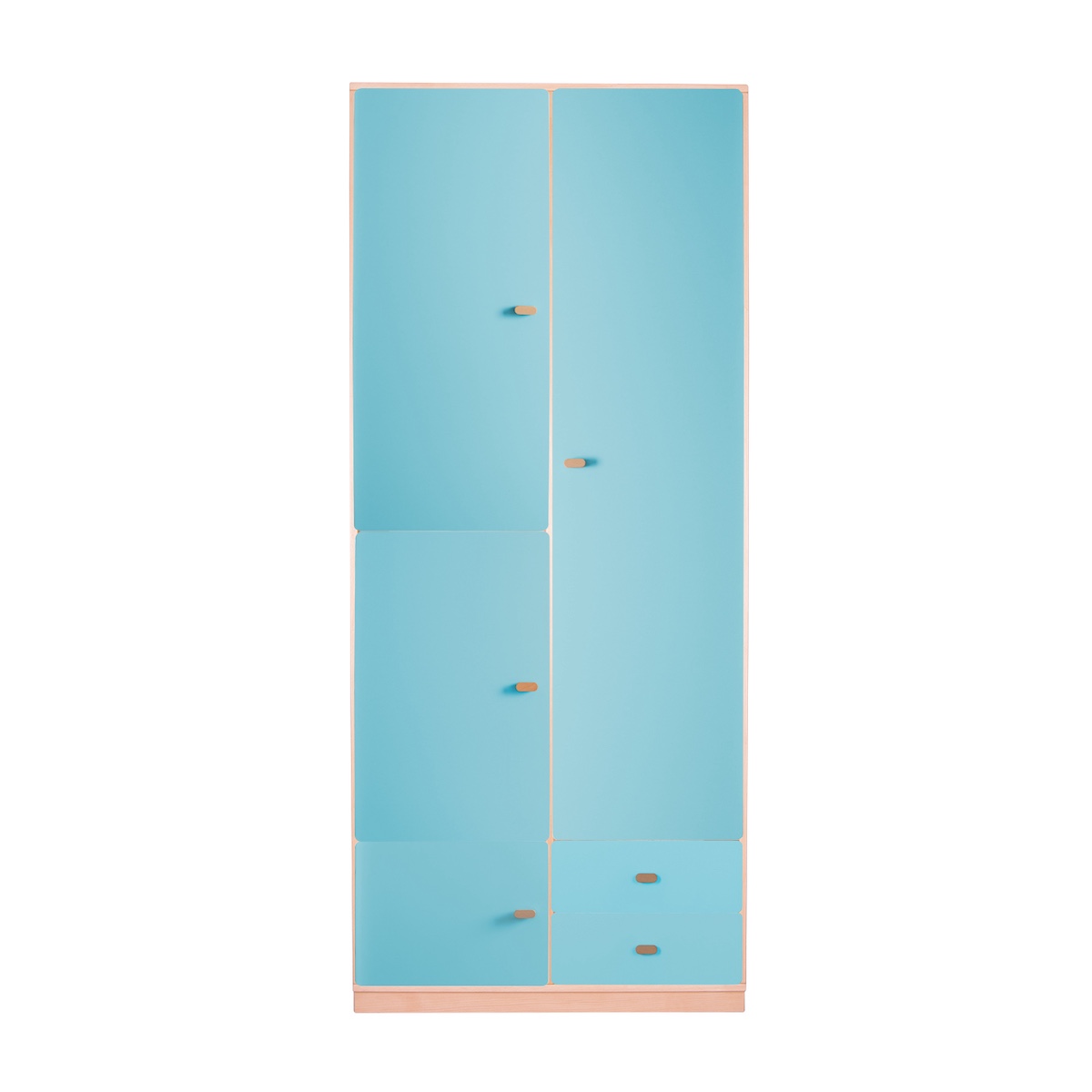 Kleiderschrank 93x218cm DESTYLE de Breuyn natur kristallblau