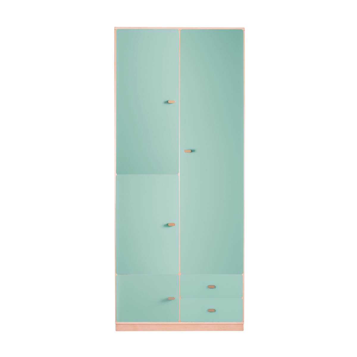Kleiderschrank 93x218cm DESTYLE de Breuyn natur mint