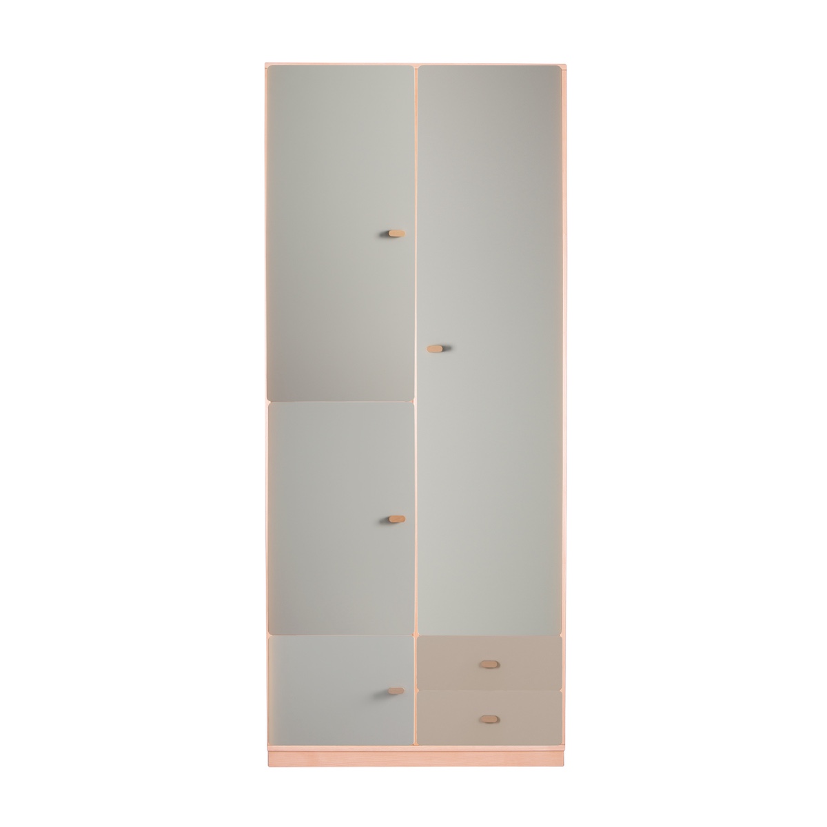 Kleiderschrank 93x218cm DESTYLE de Breuyn naturgrau hellgrau
