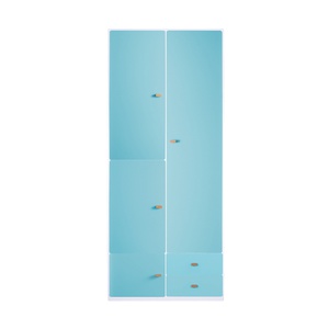 Kleiderschrank 93x218cm DESTYLE de Breuyn weiß blau