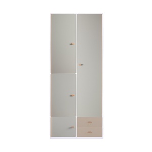 Kleiderschrank 93x218cm DESTYLE de Breuyn weiß grau hellgrau