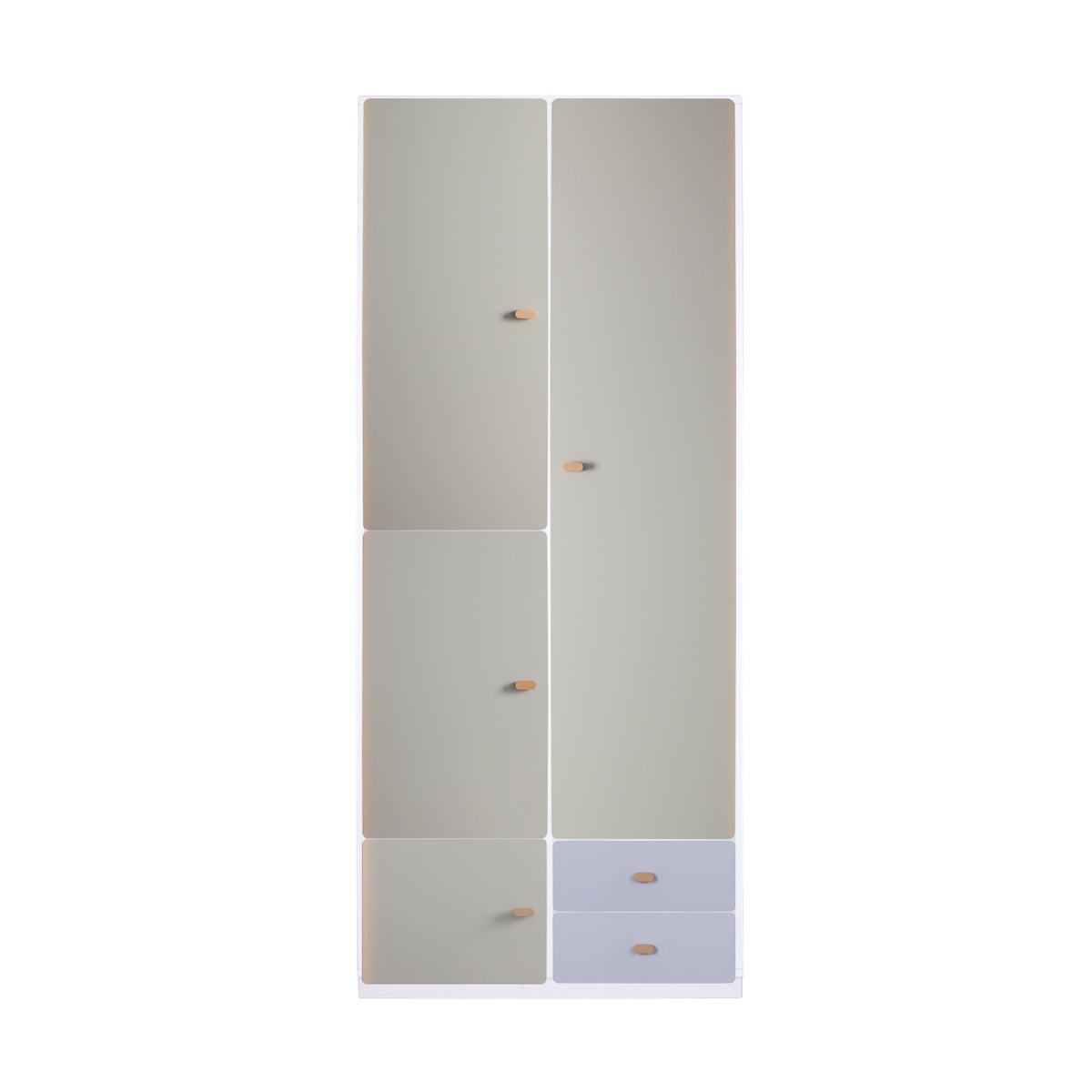 Kleiderschrank 93x218cm DESTYLE de Breuyn weiß hellgrau grau