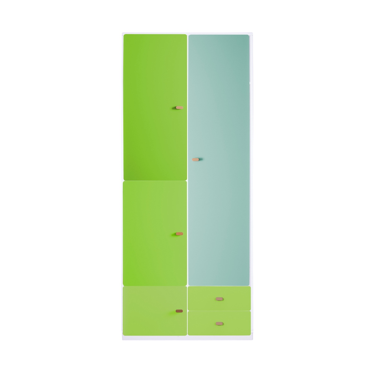 Kleiderschrank 93x218cm DESTYLE de Breuyn weiß-limette-mint