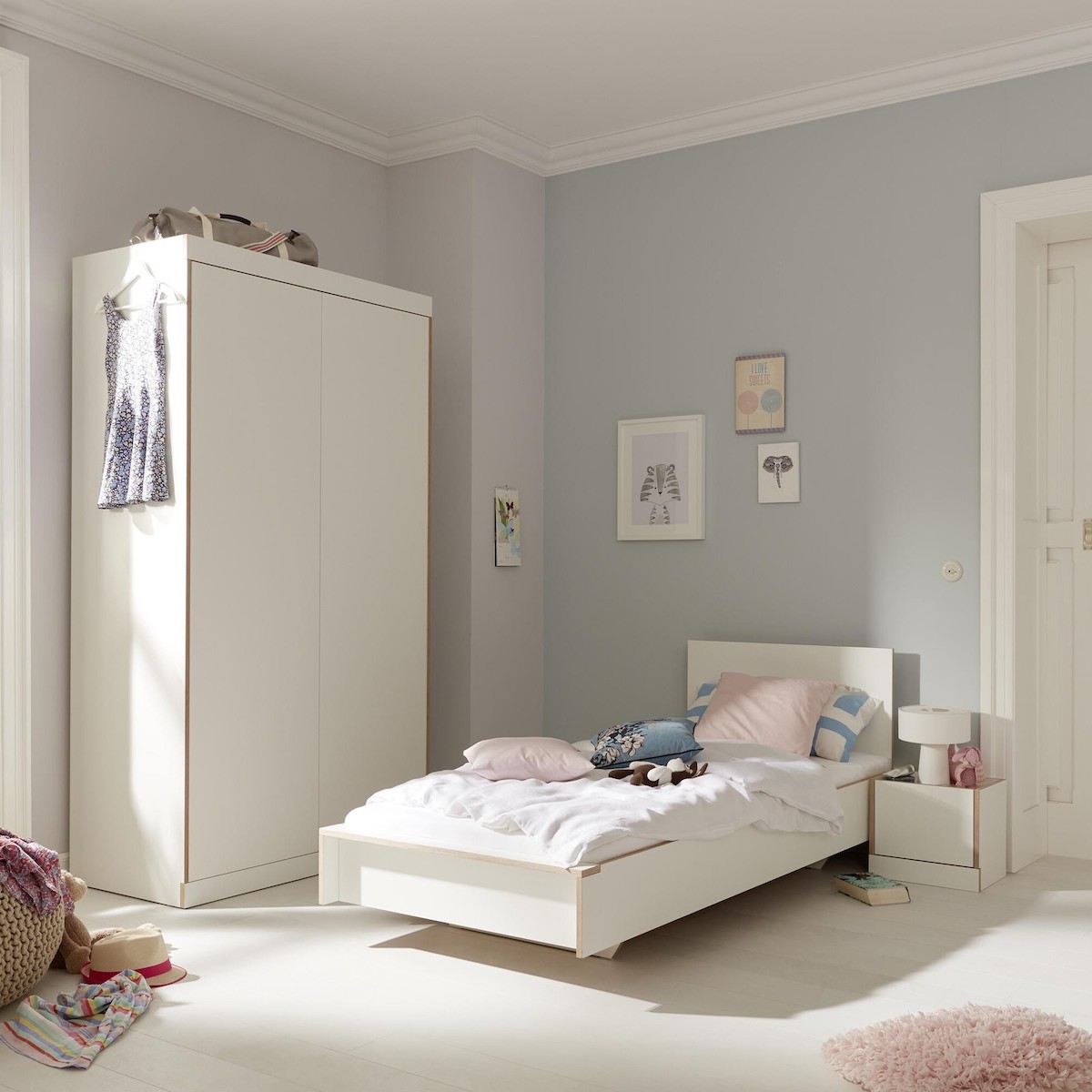 Kleiderschrank FLAI 2 Türen Müller Small Living weiß