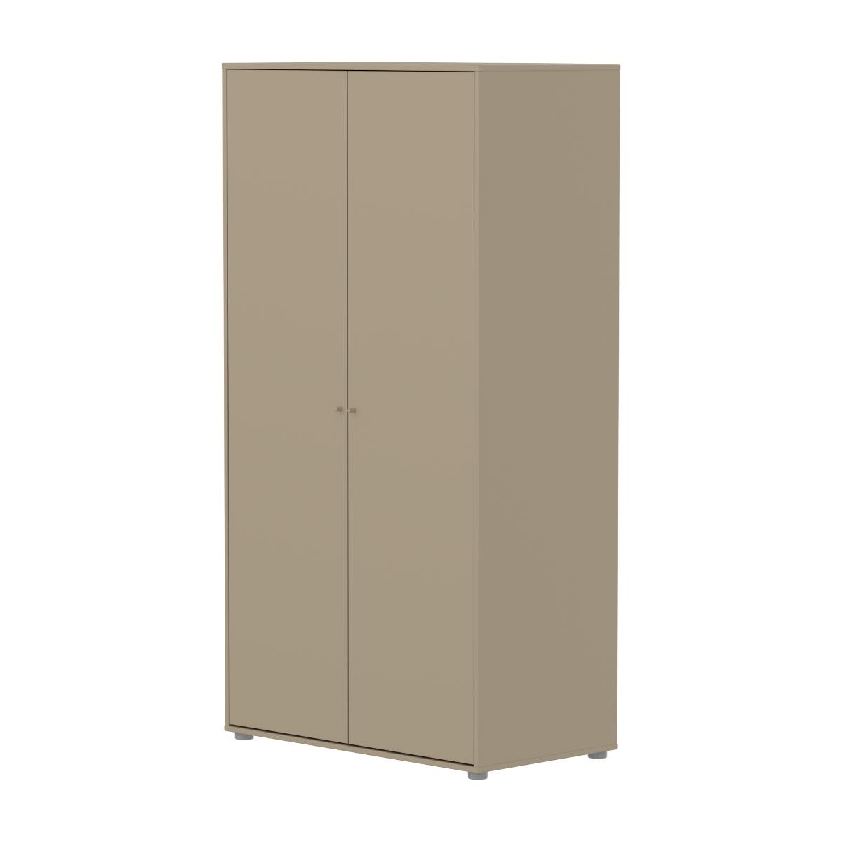 Kleiderschrank Kind 2 Türen SAGA FLEXA Hafer hellgrau