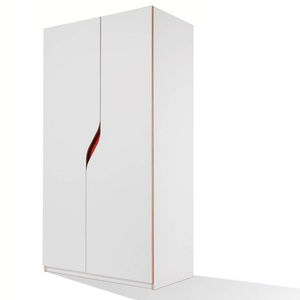 Kleiderschrank PLANE 2 Türen Müller Small Living weiß