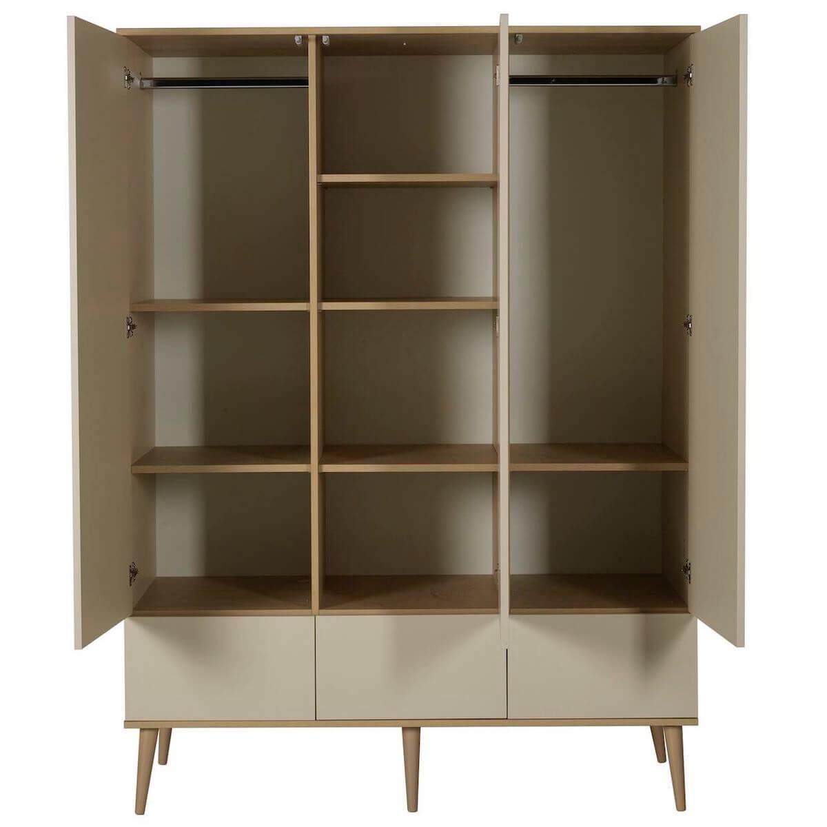 Kleiderschrank XL FLOW Quax Eiche natur-Clay