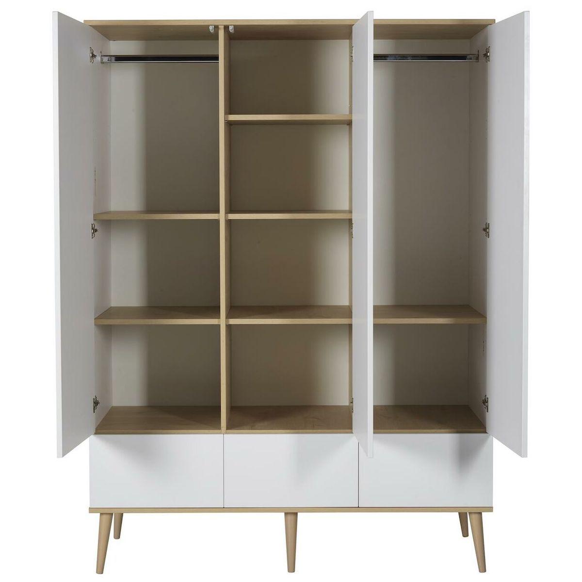 Kleiderschrank XL FLOW Quax Eiche-natur-weiß